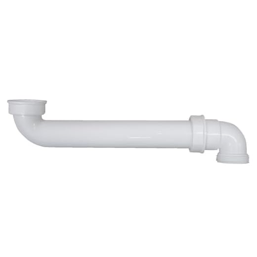 Schläfer | 439406 - Platzsparender Ablaufbogen Unter der Spüle Verlängerung mit Doppeltem 90°-Bogen-Siphonablauf, Standardanschlüsse 1 1/2 Schlauch 40 mm
