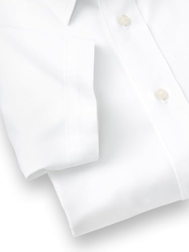 Paul Fredrick Men's Classic Fit Non-Iron Cotton Solid Short Sleeve Dress Shirt4