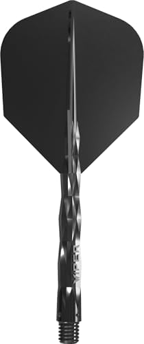 Viper Diamond Core Integrated Dart Flight & Shaft System - Precision Darting Accessory with Tough Polymers for Enhanced Performance, Set of 3, Medium Shaft, Standard No6 Flight, Black - 2