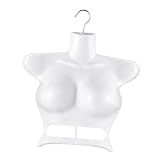 YUSSEQDD Manichino per abito leggero con schiena cava e mezzo busto, con gancio per un facile trasporto, pigiama, busto superiore, manichino per negozi al dettaglio, centri, Bianco, 39x39cm