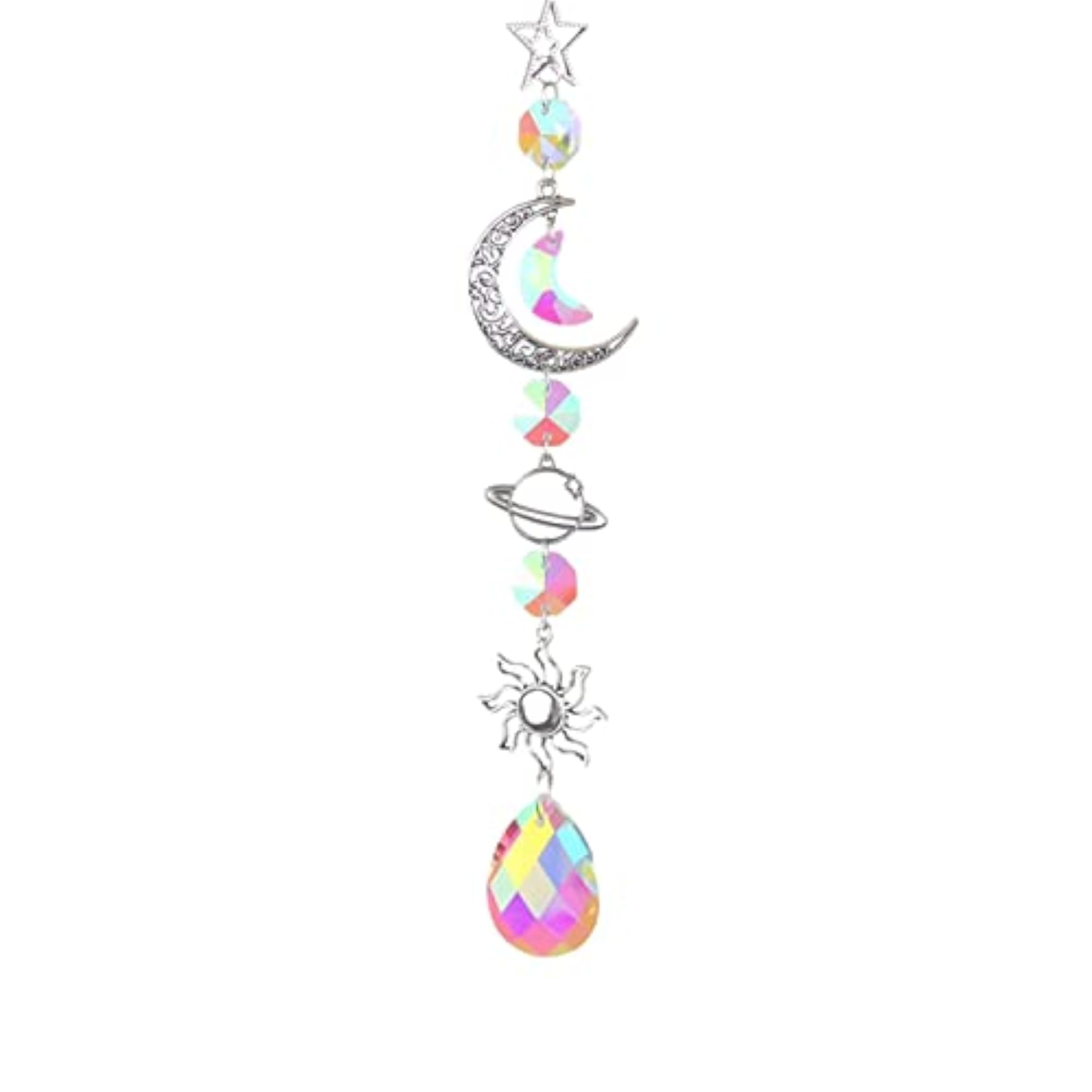 Crystal Wind Chime Catcher Hanging Ornament Sparkling Handmade