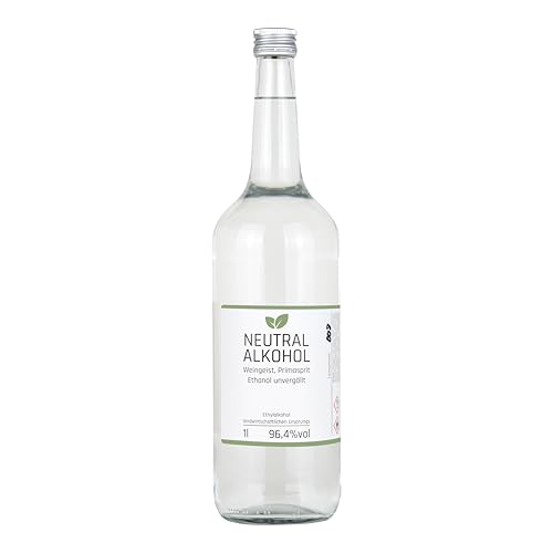 1l Weingeist Primasprit Trinkalkohol 96 4% vol - zum Ansetzen von Likören Gin oder Tinkturen - 1l Flasche