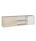 muebles de television carrefour 📦 Amplio almacenamiento funcional Combina armarios cerrados, estantes abiertos y una amplia encimera superior para organizar dispositivos electrónicos, libros, mandos y elementos decorativos.