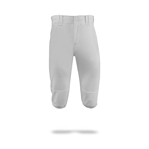 MARUCCI Youth Elite APEX Short Baseball Pant, White, Youth Large
