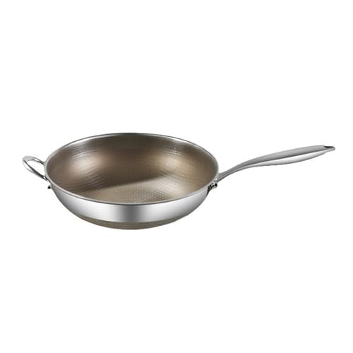 Wok de acero inoxidable 32-34 cm Antiadherente