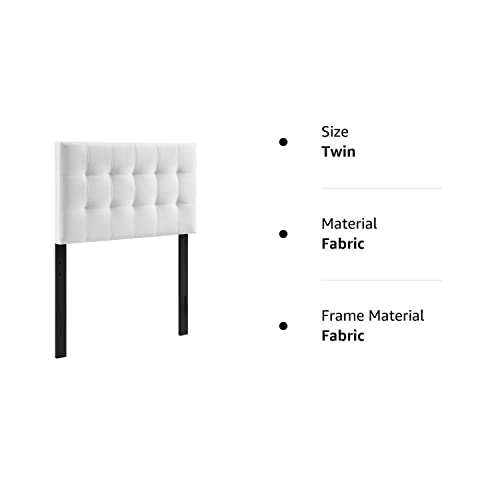 Modway Lily Biscuit Tufted Twin Performance Velvet Headboard, White #TOP5