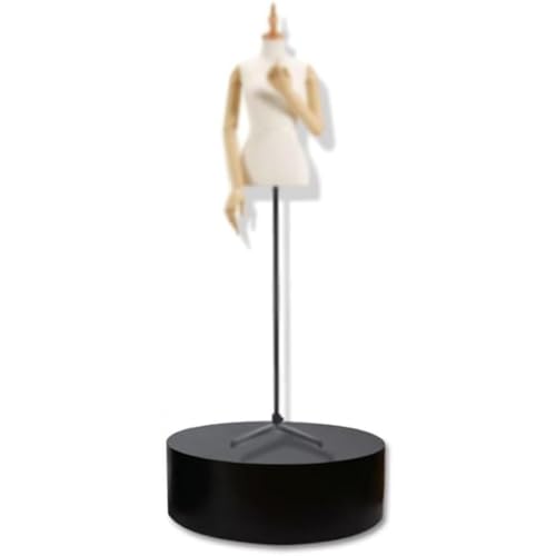 Présentoir de magasin noir cylindrique 50x20cm pour chaussures et figurines
