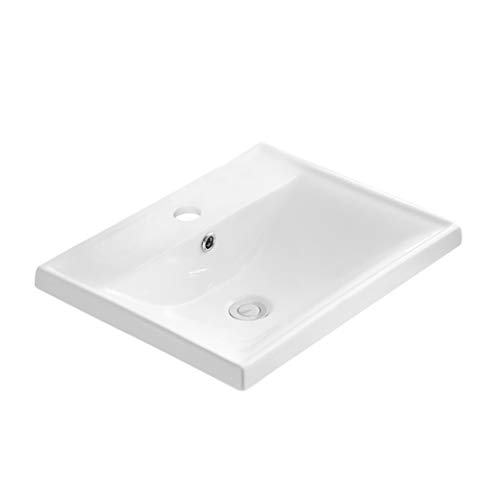 Karran Vc-201-Wh Valera 21" Top Mount Vitreous China Bathroom Sink In White With Overflow Drain #TOP16