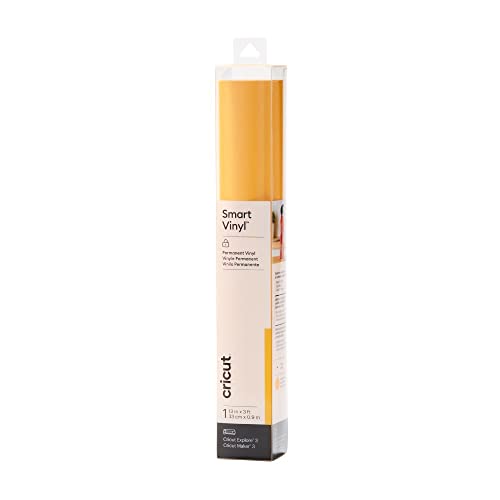 Cricut Smart Permanent Vinyl Maize Yellow - 3ft Roll (13x36) Adhesive Craft Vinyl - Matless Cutting for cuts up to 12ft with Maker 3 / Explore 3 Machines