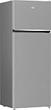 Beko Silver Refrigerator, 390L Net, Top Freezer, Traditional Defrost System, Adjustable Glass Shelves, Fast Cooling, Energy Efficient, Model RDNE420KD