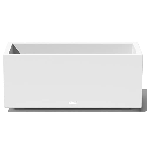 Veradek Block Series Long Box Planter - Large Rectangular Planter