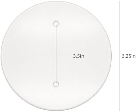 Oversized Ceiling Blank Cover Plate, White, Round, 6.25 Inch Diameter, 3.5 Inch Mounting Holes (1) image 4