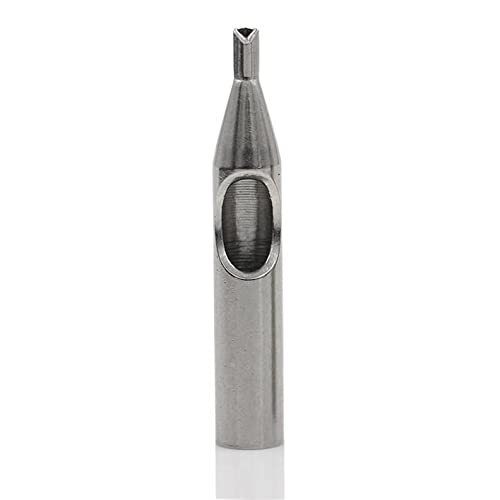 Stainless Steel Tattoo Tips for Needles Tubes I Metal Nozzle Tip Grips for Machines I Grips and Nozzle Tips Tattoo Supplies (7 Diamond SS Tip)