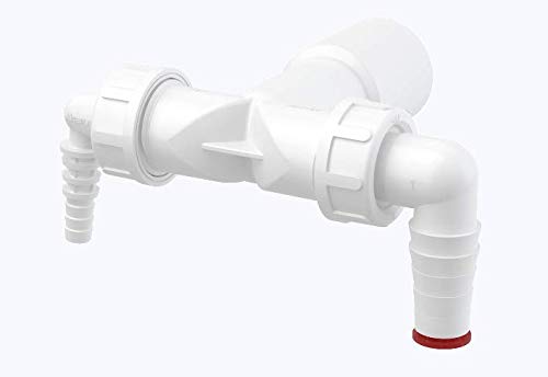 AlcaplastP156Z Double Connector DN40/32 and 8-23 with Check Valves