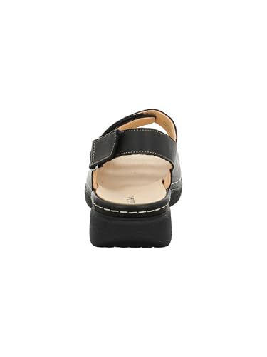 Sandale cuir écoresponsable Think CAMBIO noir et confort de marche - 3