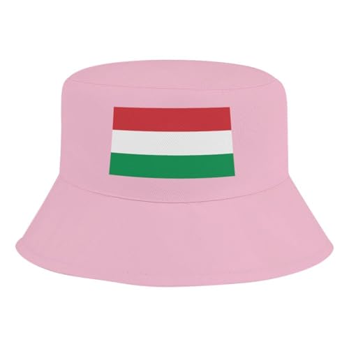 Kids Sun Hat Hungary Flag Bucket Hat for Girls & Boys,Lightweight Nylon Packable Fun & Cool Reversible