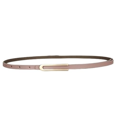 Skinny Belts, Waist Genuine Leather Belts Adjustable Alloy Pin Buckle Fine Versatile Dress Belt