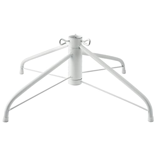 AddGrace Weihnachtsbaumständer Faltbarer Christbaumständer aus Metall, passend für 3,2 cm Stange für Heimdekoration (49,8 cm), Weiß Cover