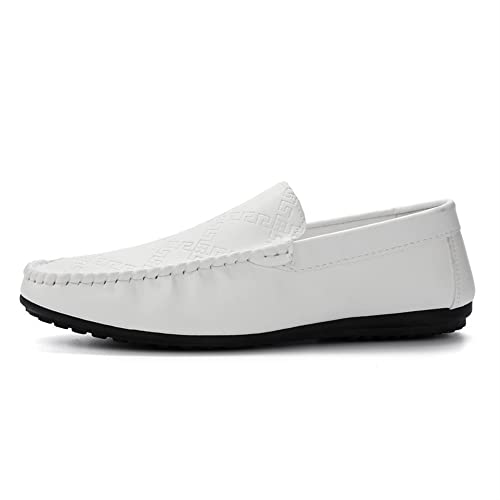 Loafers for Men Moccasins Shoes Simple Solid Color Leather Flexible Anti-Slip Flat Heel Fashion Casual Slip-ons2