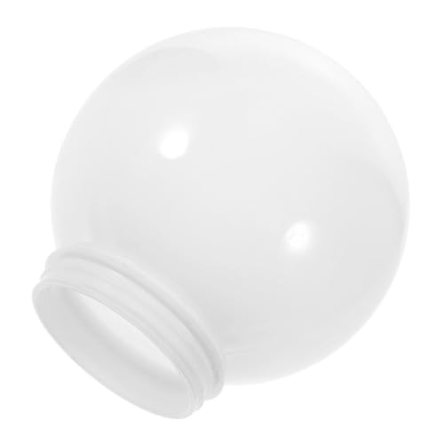 SOLUSTRE Pantalla Esférica Acrílica Blanca Leche Para Lámparas De Exterior, Diámetro 12 Cm, Rosca 6.8 Cm, Cubierta Protectora Para Farolas y Bombillas De Repuesto, Uso Jardín y Patio