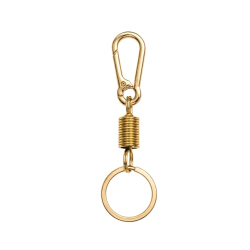 Image of THE MEN THING - Stylish Multicolor Stainless Steel Keychain for Men & Boys (IRON LOOP GOLD - Compact)