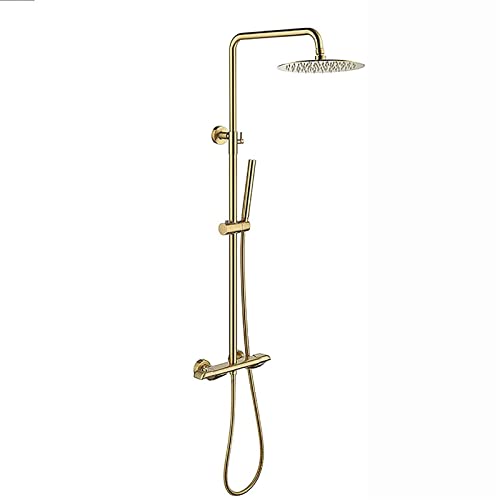 Douche effet pluie dorée avec mitigeur thermostatique pour spa à la maison
