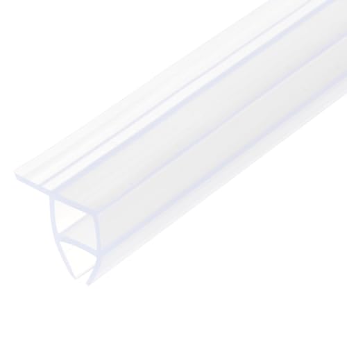 Junta Mampara Ducha, Goma para Mampara de Ducha, Vierteaguas Mampara con Ajuste Perfecto para Puertas de 6mm,8mm,10mm,12mm, Perfil Mampara Ducha, Forma de U, F, h, Esquina (Esquina,10mm,100cm)
