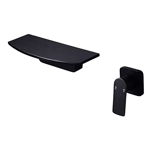 Robinet de lavabo en laiton mitigeur cascade eau chaude froide mural blanc