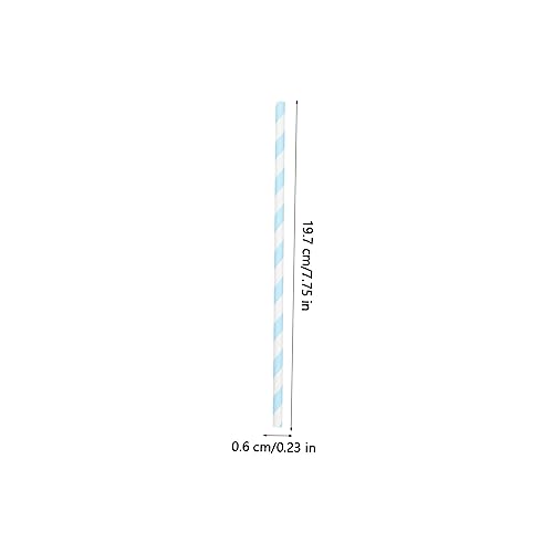 Pitillos desechables de papel azul 200 pcs miniatura 6