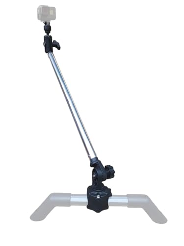Brocraft Kayak Camera Mount for Hobie H-Rail, Compatible with GoPro, DJI Osmo Action, Sony, Canon, Nikon, Silver, Rail Mount