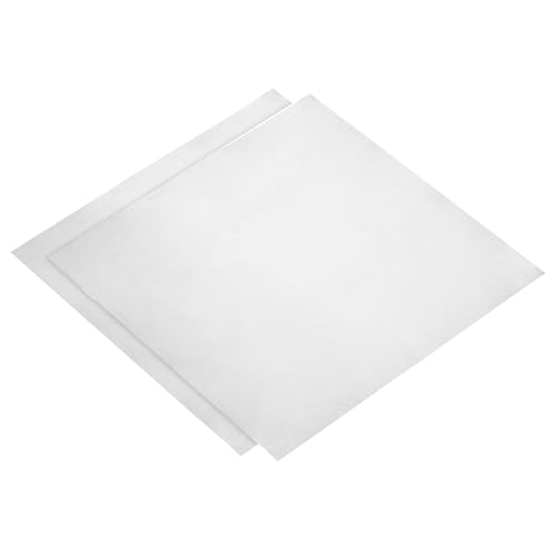 Image of uxcell 2Pcs GR2 Titanium Plate Sheet, 100x100x0.1mm Titanium Alloy Metal Sheet for Industrial Machinery Metalworking (4 inchx4 inchx0.004 inch)