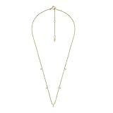 Material: Vergoldetes Metall Fossil Halskette Für Frauen Sadie, Länge: 355mm+50mm, Breite: 3mm, Höhe: 5mm Gold 14K Vergoldetes Messing Halskette, JA7131710