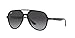 Ray-Ban RB4376F Low Bridge Fit Aviator Sunglasses, Black/Grey Gradient, 57 mm