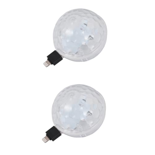 DOITOOL 2pcs Usb Charging Led Stage Light Strobe Lamp for Disco Ktv Bar Party Responsive to Music Rhythm -catching