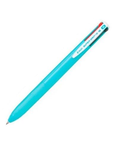 PILOT Boligrafo Supergrip G 4 Colores Tinta Cuerpo Azul Claro