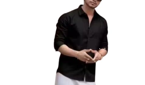 Image of Men Plain Collared Casual Shirt Comfortable Breathable Regular Fit Modern Stylish Everyday Office Outfit