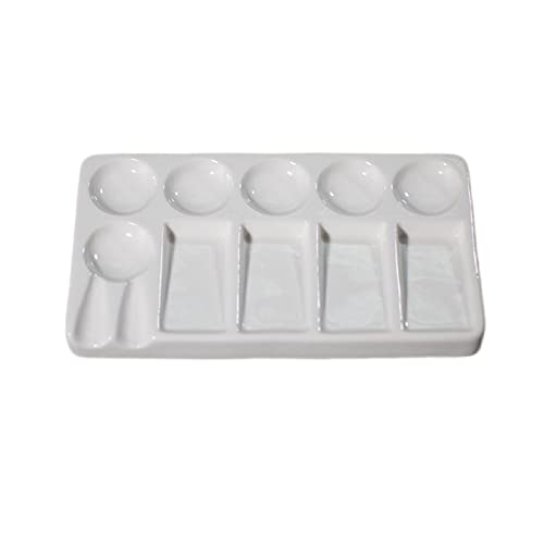 Paleta de pintura de cerámica rectangular para artes y manualidades 2