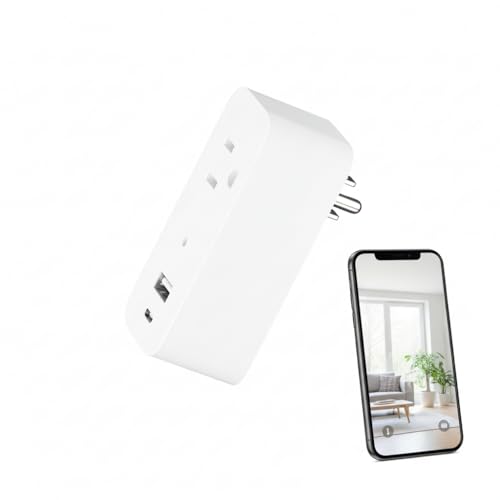 Image of Wireless Plug 1080p Camera Smart Power Strip Support App Remote & Local Storage Suitable for Pet Monitor Built-in 32G Memory Card (No Audio)