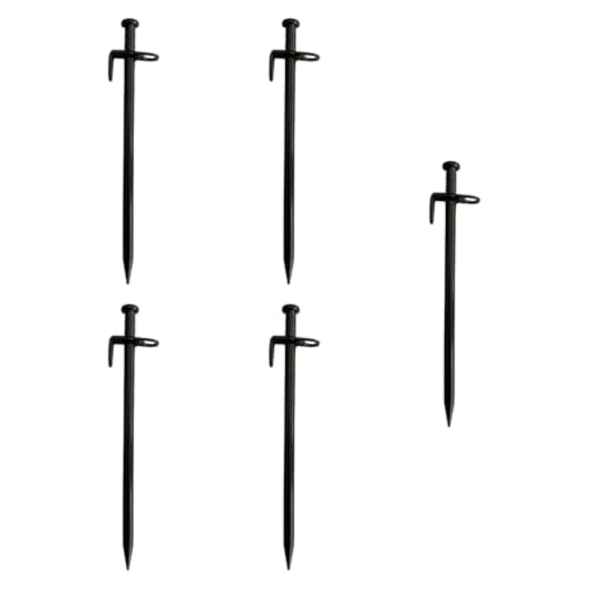 5X Sturdy Tent Stakes with Rope Ring
