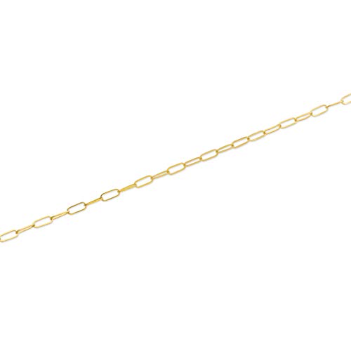 14k Yellow Gold 3mm Paper Clip Link Necklace2