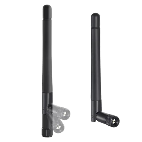 2X Dual Band WiFi 2.4GHz 5GHz 5.8GHz 8dBi SMA Male (pin in Center) Antenna for Wireless Video Security IP Camera Recorder Surveillance Recorder Truck Trailer Rear View Backup Camera Reversing Monitor