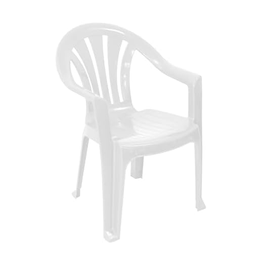 CrazyGadget® Plastic Garden Low Back Chair Stackable Patio Outdoor Party Seat Chairs Picnic White