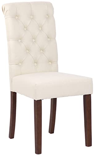 Clp Silla De Comedor Lisburn En Tela O Terciopelo I Silla De Salón En Estilo Chesterfield Base De Madera, Color:Crema, Material De Base:Tela Clp Silla De Comedor Lisburn En Tela O Terciopelo I Silla De Salón En Estilo Chesterfield Base De Madera, Color:Crema, Material De Base:Tela