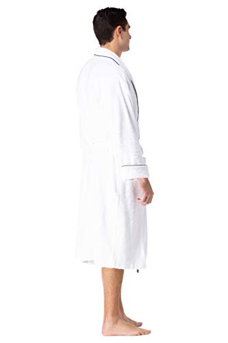 Fishers Finery Men's EcoFabric Resort Terry Robe - Full Length Bathrobe; Rolled Cuffs, Shawl Collar2