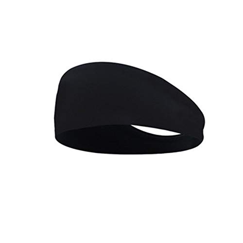 ZOONAI Men Sport Yoga Cycling Headband Running Tennis Athletics Stretchy Moisture Wicking Workout Hair Band Fitness Hair Accessories (Black)