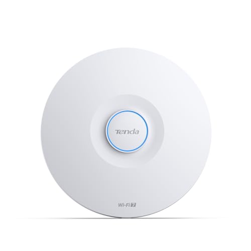 Tenda BE5010 WiFi 7 Wireless Access Point | Ceiling Mount Access Point for Future-Proof Business Network | 2.5G PoE+ Port | DC Adapter Included | Cloud Managed | WPA3 | VLAN | Seamless Roaming (i36)