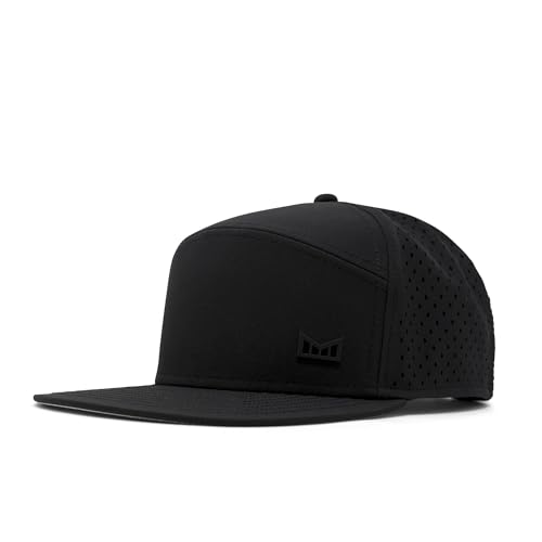 Image of melin Trenches Icon Hydro, Performance Snapback Hat, Water-Resistant Flat Bill Caps for Men & Women, Golf, Running or Workout