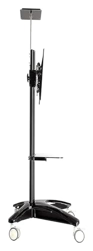 Soporte móvil para TV con ruedas y bandeja ajustable miniatura 2