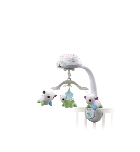 VTech Baby Lullaby Lambs Mobile avec motifs lumineux colorés, musique apaisante, bruit blanc et sons de la nature, cadeau pour bébés de 0, 3, 6, 9 mois et...