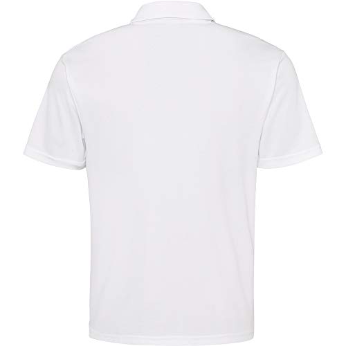 Just Cool Polo Deportivo para Hombre Liso (M) (Blanco Ártico) miniatura 4